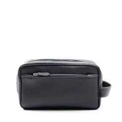 BEAUTY CASE DA UOMO BLU In pelle martellata