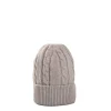 BERRETTO BEIGE A trecce in cashmere