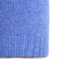 BERRETTO BICOLORE AZZURRO POLVERE E MARRONE In cashmere