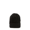 BERRETTO NERO A trecce in cashmere