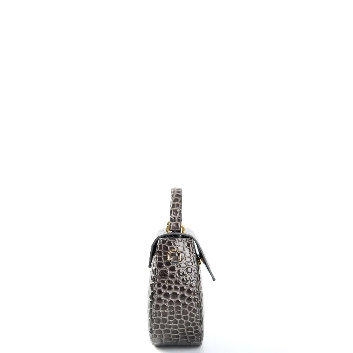 BORSA MINI CLEO GRIGIA Stampa coccodrillo
