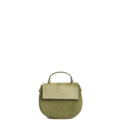 BORSA MINI CLEO VERDE OLIVA In camoscio e cavallino