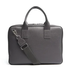 BORSA PORTA PC GRIGIA In pelle martellata