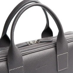 BORSA PORTA PC GRIGIA In pelle martellata