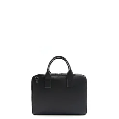 BORSA PORTA PC NERA In pelle martellata