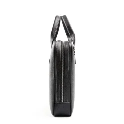 BORSA PORTA PC NERA In pelle martellata