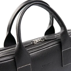 BORSA PORTA PC NERA In pelle martellata