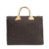 BORSA WEEKEND DESTRUTTURATA MARRONE SCURO Pois