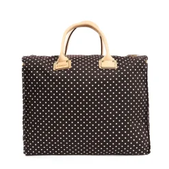 BORSA WEEKEND DESTRUTTURATA MARRONE SCURO Pois