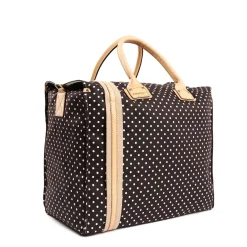 BORSA WEEKEND DESTRUTTURATA MARRONE SCURO Pois