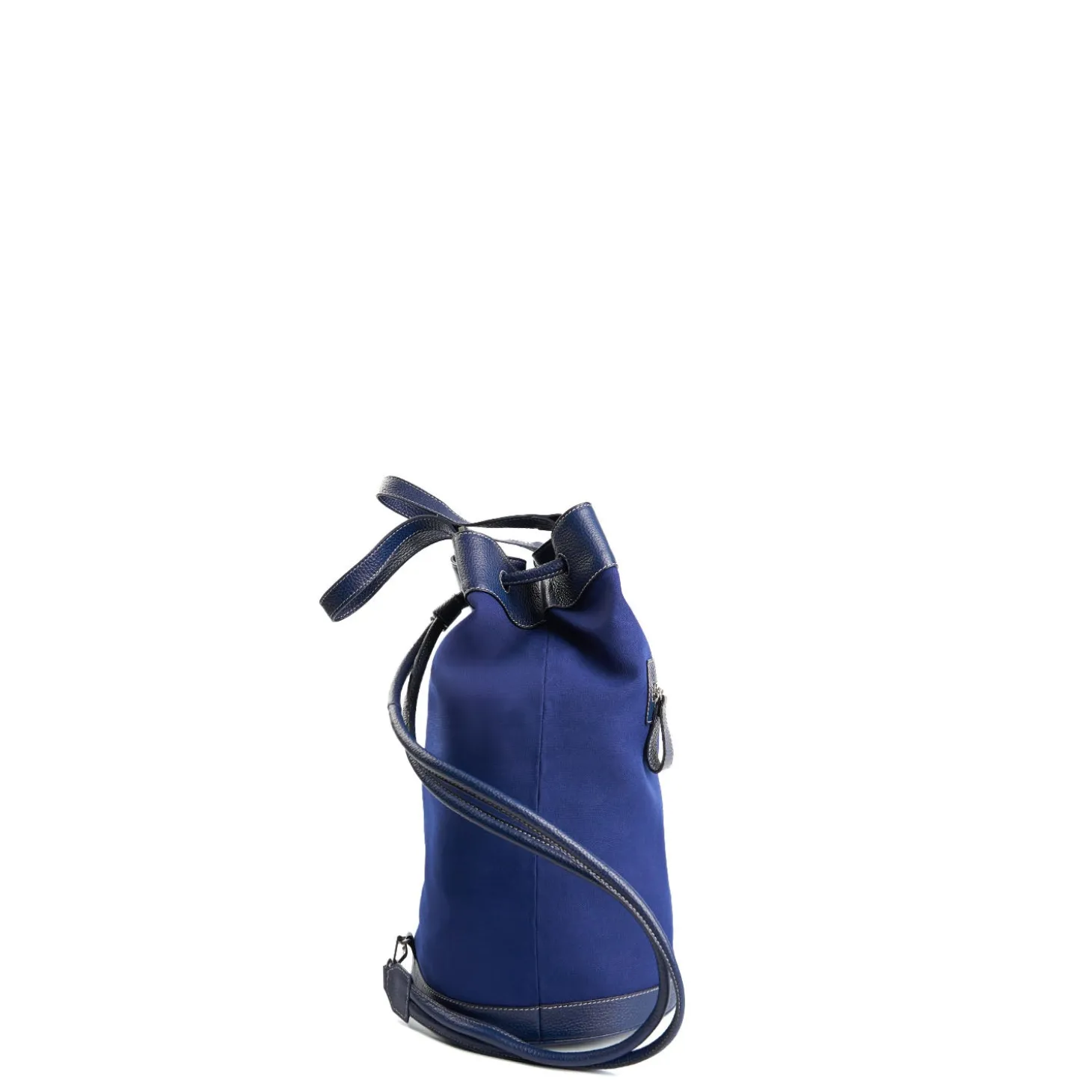 BORSONE GIAN MIDI BLU SCURO In tela e pelle