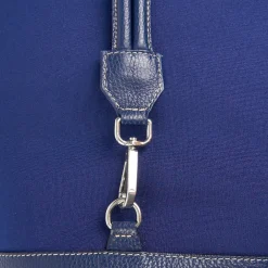 BORSONE GIAN MIDI BLU SCURO In tela e pelle