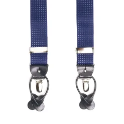 BRETELLE EM BLUETTE Con micro pois bianchi