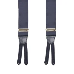 BRETELLE EM BLU SCURO In raso di seta 3,5 cm