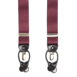 BRETELLE EM BORDEAUX Con micro pois bianchi