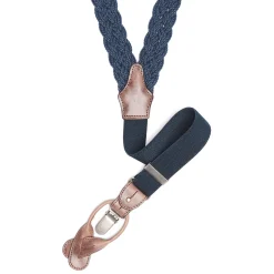 BRETELLE INTRECCIATE BLU In cotone