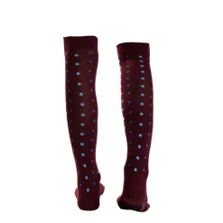 CALZE LUNGHE BORDEAUX IN COTONE Microfantasia fiore
