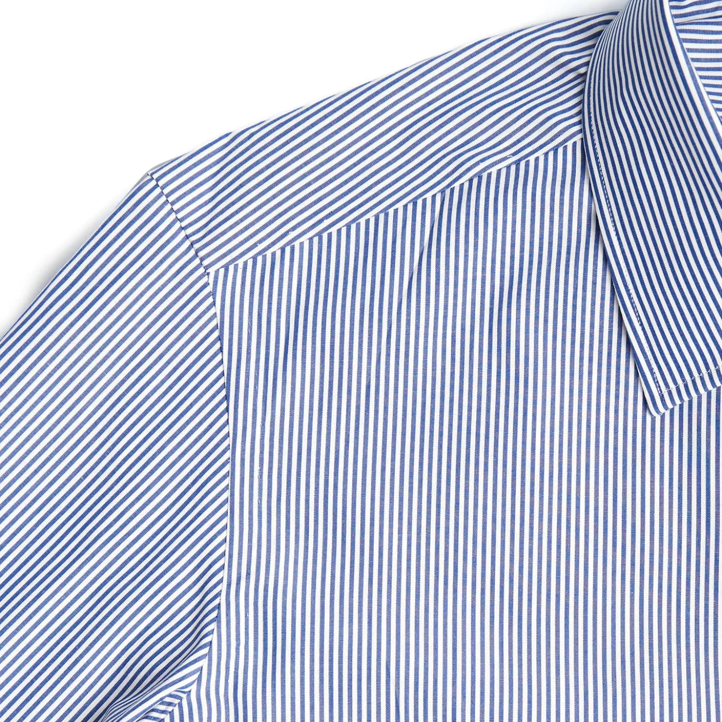 CAMICIA CLASSICA RIGHE BIANCO E BLU REGULAR In cotone popeline