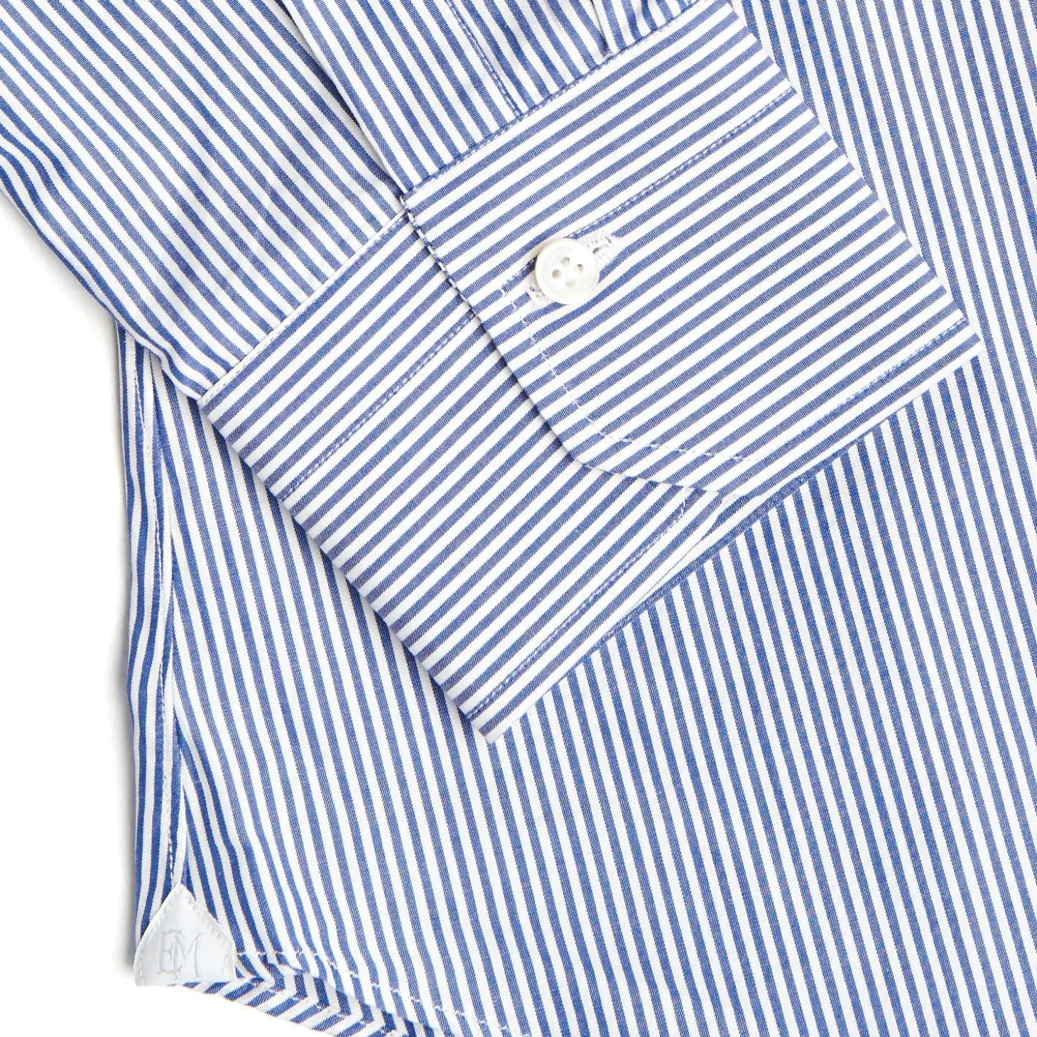 CAMICIA CLASSICA RIGHE BIANCO E BLU REGULAR In cotone popeline