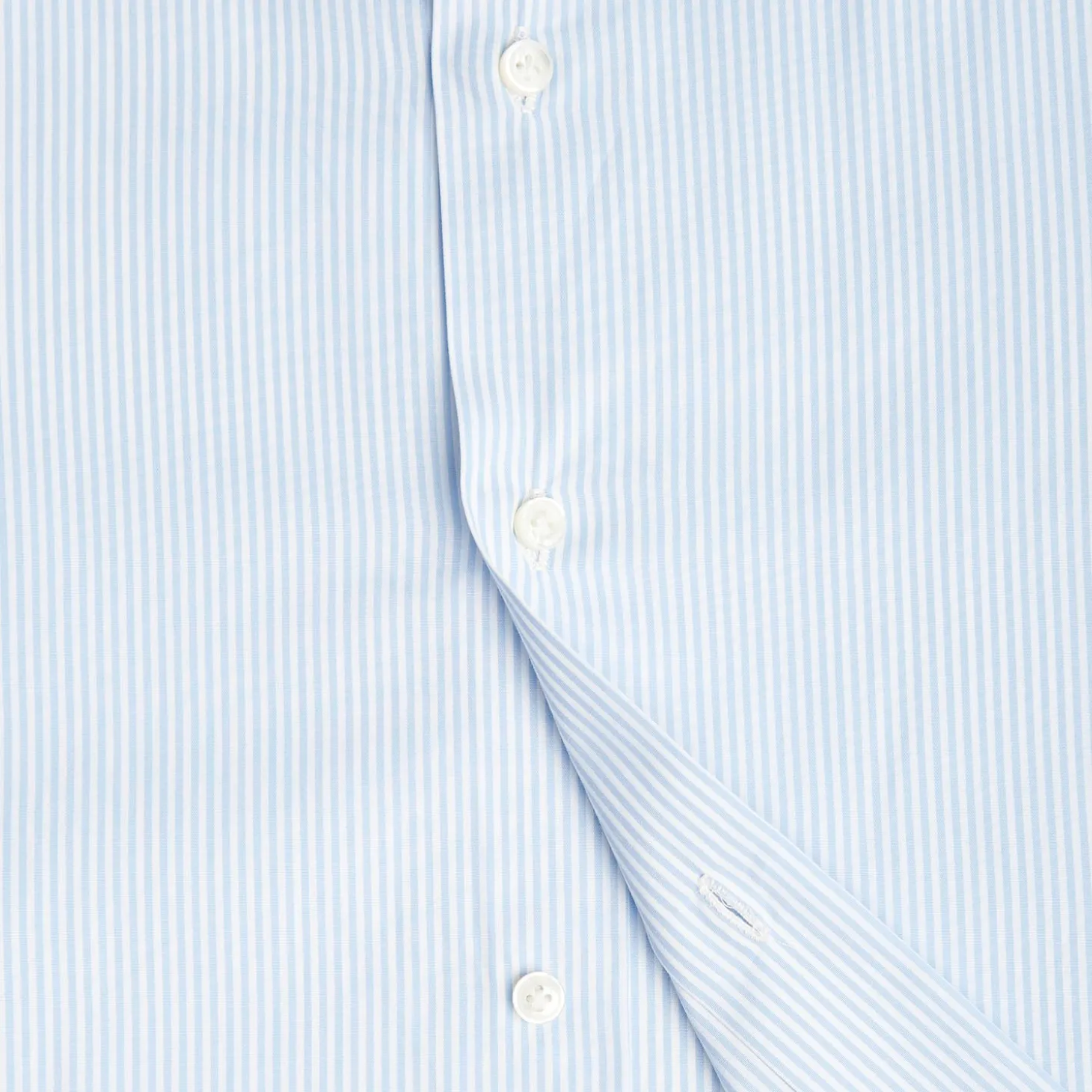 CAMICIA CLASSICA RIGHE BIANCO E AZZURRO REGULAR In cotone popeline
