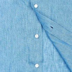 CAMICIA IN LINO BLUETTE Con bottoni in madreperla