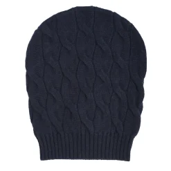 CAPPELLO A TRECCE BLU In lana