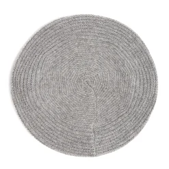 CAPPELLO BASCO A RIGHE GRIGIO In cashmere