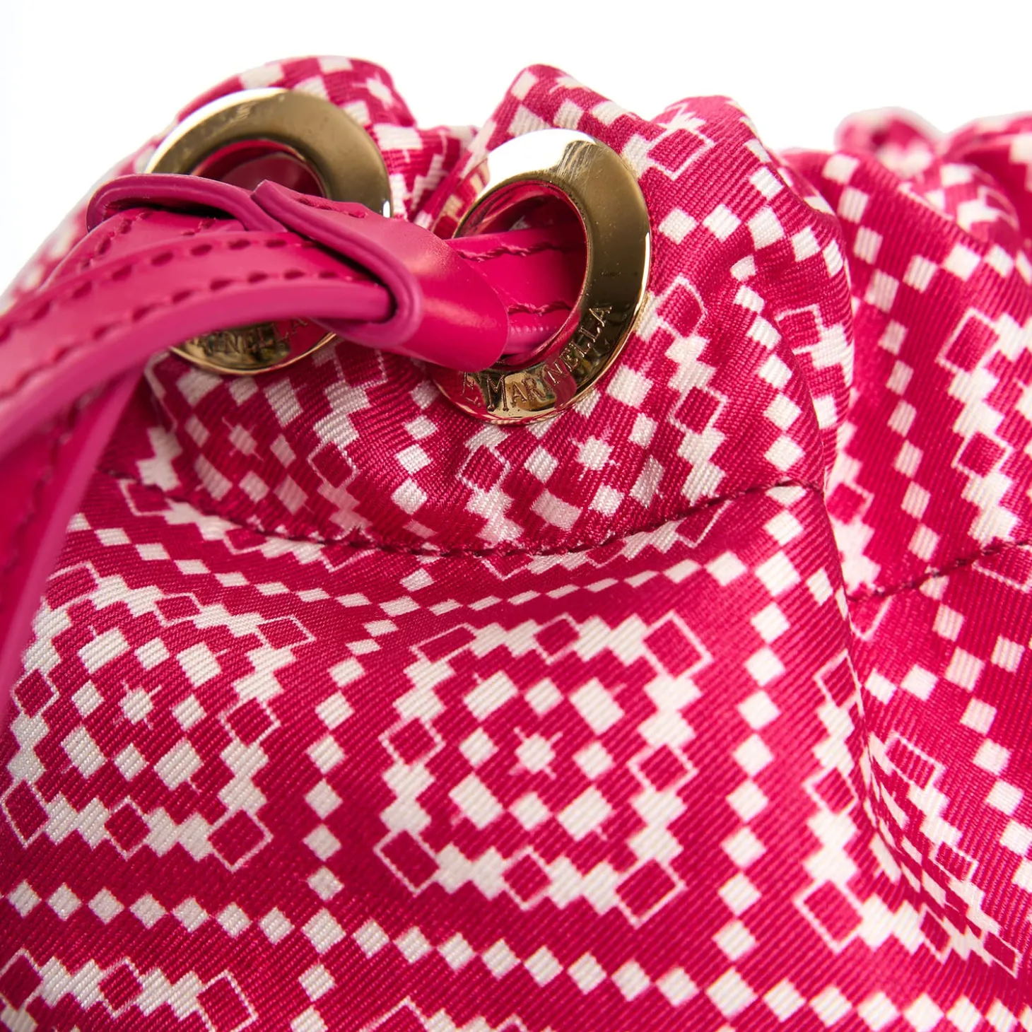CESTINO IN SETA E CANVAS FUCSIA Archivio inspiration 1982