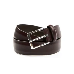 CINTURA CLASSICA COLOR TESTA MORO In pelle 30 mm