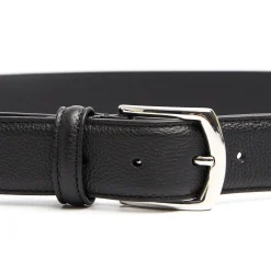 CINTURA CLASSICA NERA In pelle martellata