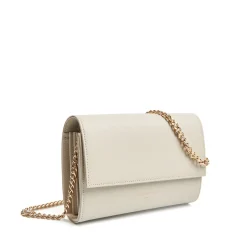 CLUTCH BAG BEIGE In pelle bottolata