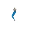 CORNETTO BLUETTE In seta e argento