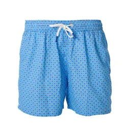 COSTUME DA BAGNO AZZURRO Macrofantasia fiore