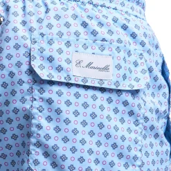 COSTUME DA BAGNO AZZURRO Microfantasia fiore
