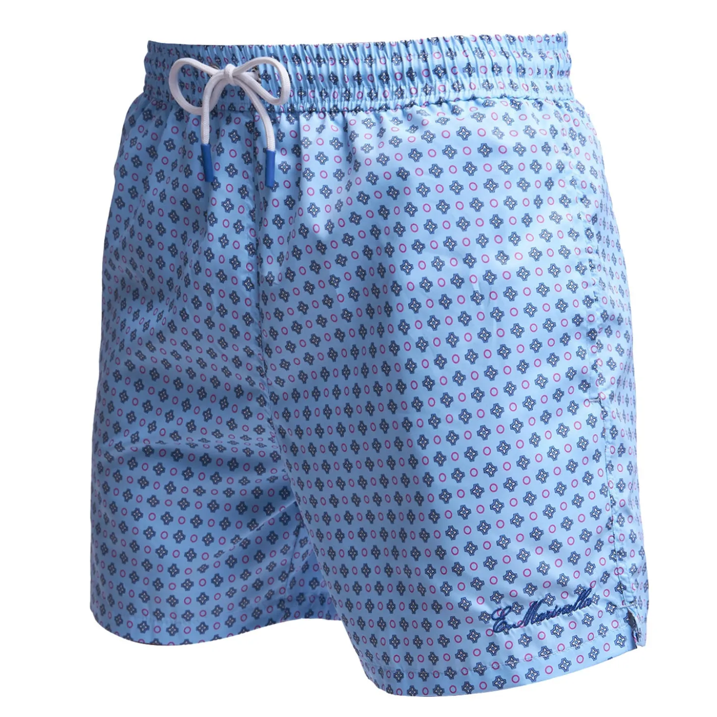 COSTUME DA BAGNO AZZURRO Microfantasia fiore