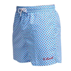 COSTUME DA BAGNO AZZURRO Microfantasia fiore
