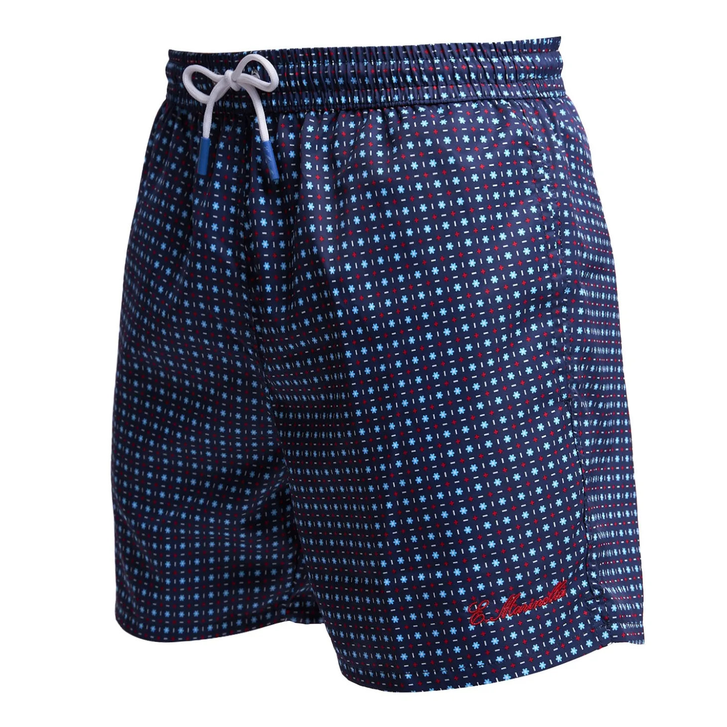 COSTUME DA BAGNO BLU SCURO Microfantasia fiore