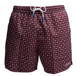COSTUME DA BAGNO BORDEAUX Microfantasia fiore