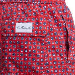 COSTUME DA BAGNO ROSSO Macrofantasia fiore