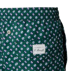 COSTUME DA BAGNO VERDE SCURO Microfantasia fiore