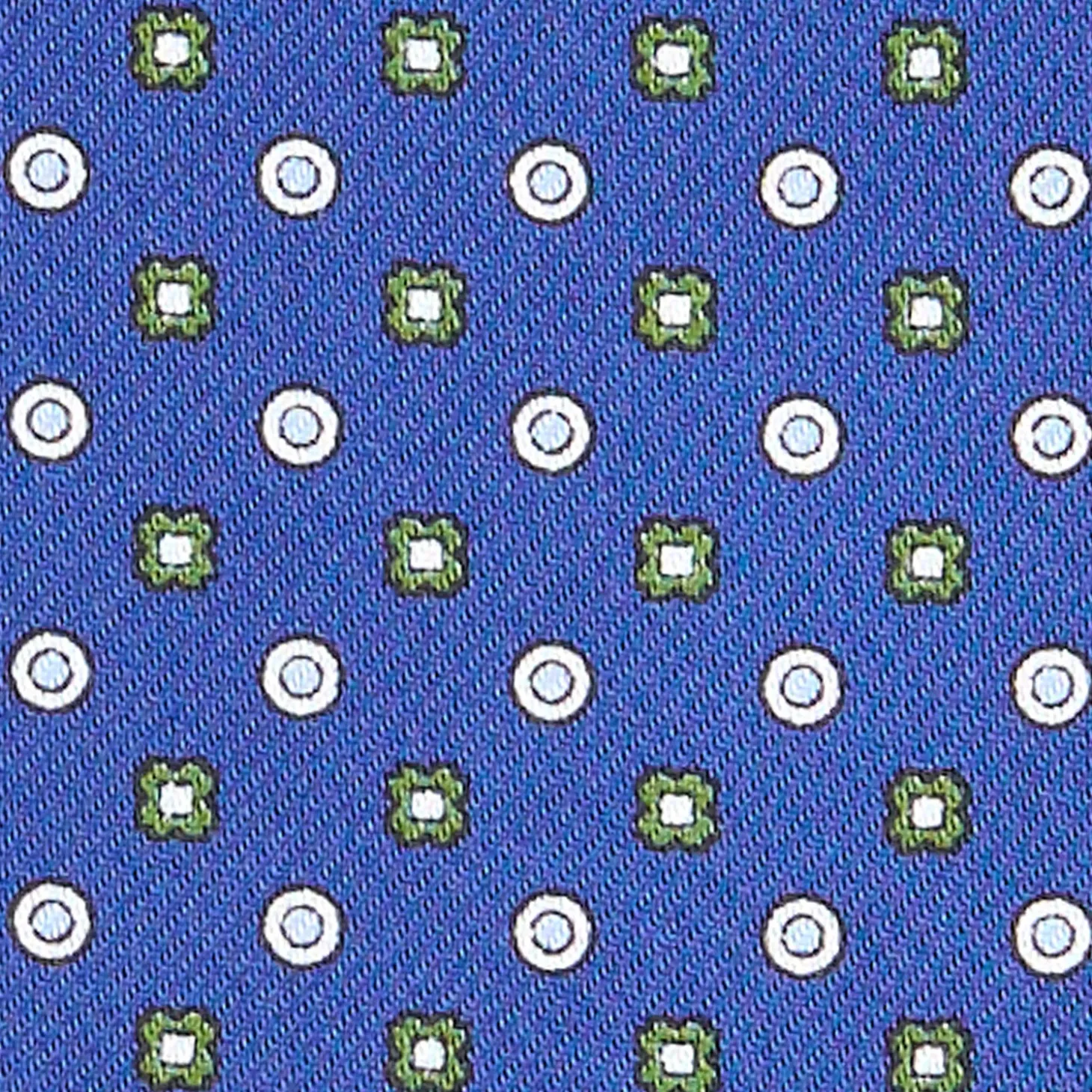 CRAVATTA ASCOT IN SETA BLU Microfantasia fiore