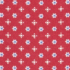 CRAVATTA ASCOT IN SETA BLU SCURO Microfantasia fiore