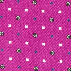 CRAVATTA ASCOT IN SETA FUCSIA Microfantasia fiore
