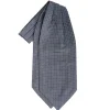 CRAVATTA ASCOT IN SETA GRIGIO SCURO Microfantasia fiore