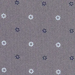 CRAVATTA ASCOT IN SETA GRIGIO SCURO Microfantasia fiore