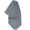 CRAVATTA ASCOT IN SETA GRIGIO SCURO Microfantasia fiore