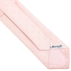 CRAVATTA CERIMONIA IN RASO DI SETA ROSA Pois