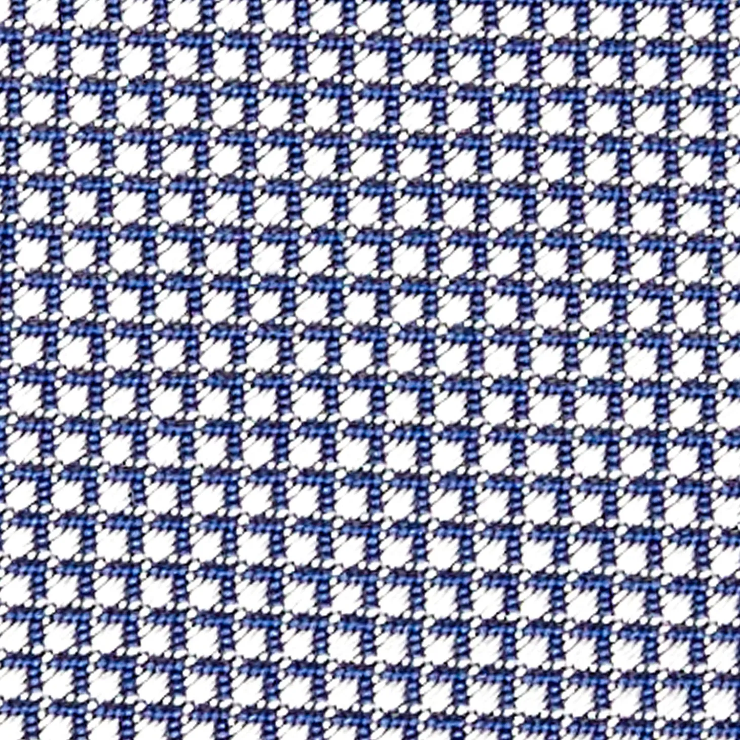 CRAVATTA CERIMONIA IN SETA JACQUARD BLU Microfantasia geometrica