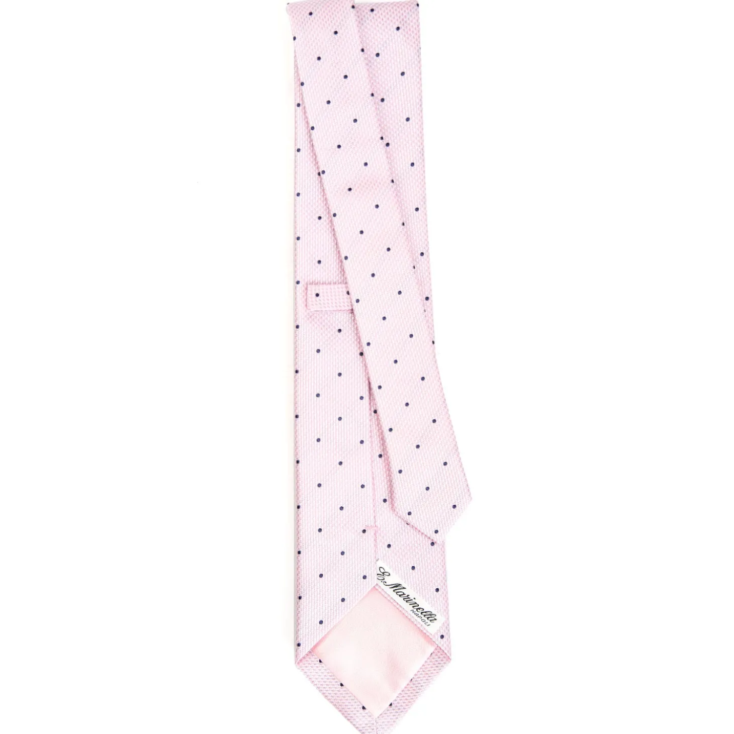 CRAVATTA CERIMONIA IN SETA JACQUARD ROSA Pois