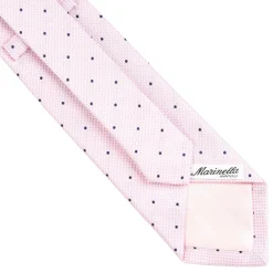 CRAVATTA CERIMONIA IN SETA JACQUARD ROSA Pois